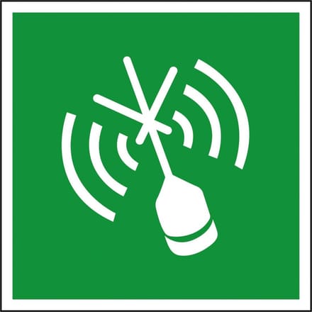 EPIRB bord - kunststof - E052 300 x 300 mm