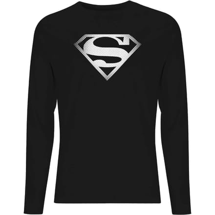 Superman Spot Logo Men's Long Sleeve T-Shirt - Black - XL
