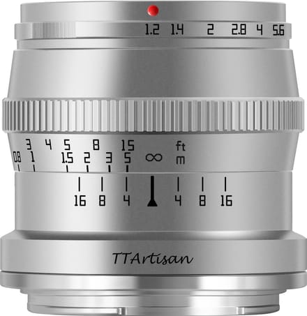 TTArtisan - Cameralens - 50mm F/1.2 APS-C for Fuji X, zilver