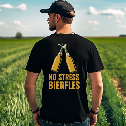 AGRIFANS® No Stress Bierfles - Heren T-shirt - L