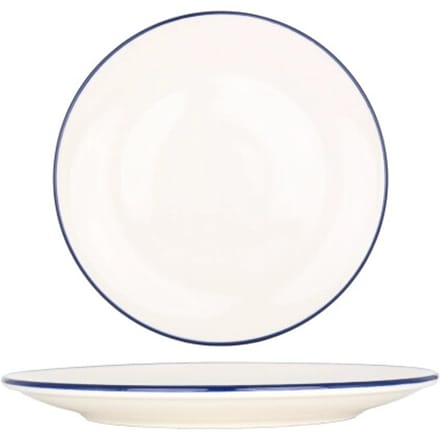 Bonna Dinerbord - Linea Blue - Porselein - 30 cm - set van 6
