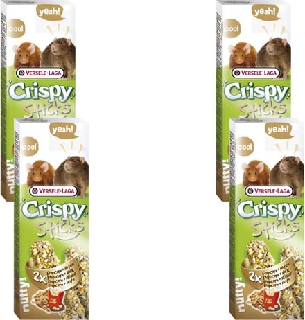 Versele-Laga Crispy Sticks Rat&Muis - Knaagdiersnack - 4 x Popcorn 2x55 g