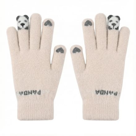 Allecto - Winterhandschoenen - Dames Touchscreen Gebreide Vingerschoenen - Warme Wit - Ideaal voor Koude Dagen - Functioneel - Geschikt voor Smartp...