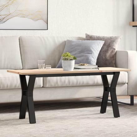 vidaXL - Salontafel - Y-frame - 110x40x45 - cm - massief - grenenhout - en - staal