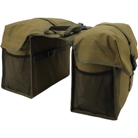 Fietstas Dubbele Tas Waterdicht Canvas Grote Capaciteit Fiets Achterdrager Dubbele Zijtas voor Fietsen black