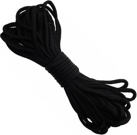 Bundel nylon touw 7mm/15mtr zwart