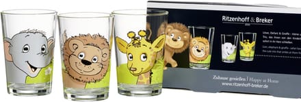 Kindergläser Dschungeltiere 205 ml Set van 3