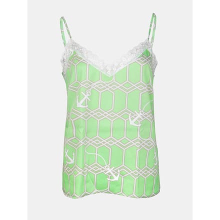 Mucho Gusto Slip top groen met anker print