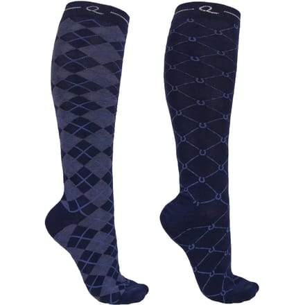 Paardrijsokken QHP Classic Midnight - 35-38