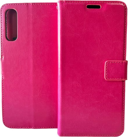 Bookcase Geschikt voor: Samsung Galaxy A7 2018 - Roze - portemonnee hoesje