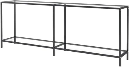 vidaXL Wandtafel 200x35x75,5 cm gehard glas transparant