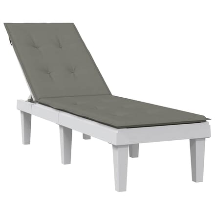 vidaXL - Terrasstoelkussen - (75+105) - x - 50 - x - 4 - cm - stof - gemêleerd - donkergrijs