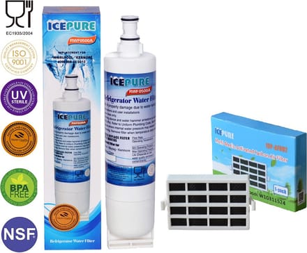 Waterfilter voor Bauknecht SBS003- en Antibacteriele Luchtfilter HYG001