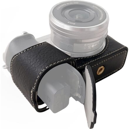Étui de protection pour appareil photo portable, style rétro, sac de transport, ouverture par le bas, remplacement noir