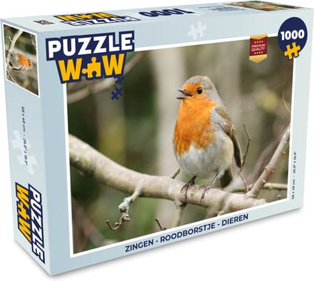 Puzzel Roodborstje - Dieren - Zingen - Legpuzzel - Puzzel 1000 stukjes volwassenen