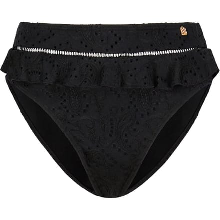 Beachlife - Maat 40 - Black Embroidery High Waist bikinibroekje