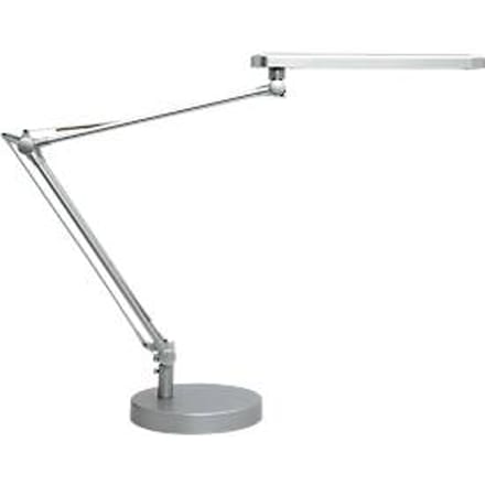 LED tafellamp MAMBOLED, 7 W, 665 lm, met diffuser, draai- en kantelbaar, voet + klem, metaalgrijs