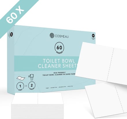 Cosmeau Toiletreiniger Sheets 60 Beurten - Wasvellen - Detergent Sheets - Toilet Strips - Cosmo Kosmo