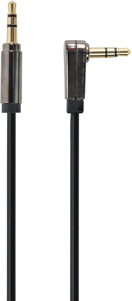 3.5 mm stereo audiokabel, 90 graden, 1 m