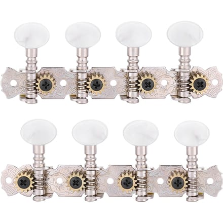 Mandoline Stemmechanieken Snaar Stemknoppen 4L4R voor Mandoline Instrumenten Accessoire white