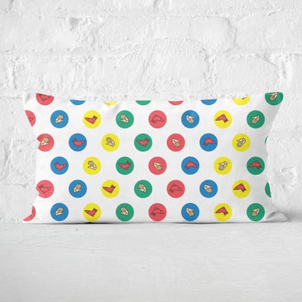 Twister White Rectangular Cushion - 30x50cm - Soft Touch