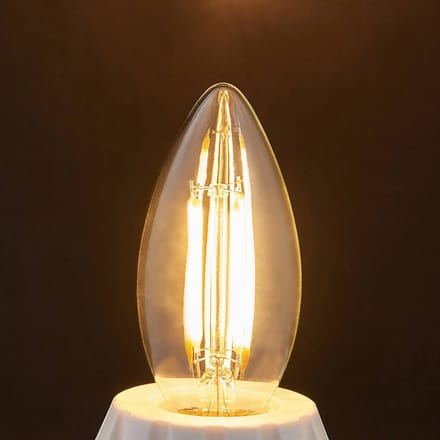 Lindby LED lamp, kaarsvormig, E14, 4 W, helder, 2.700 K
