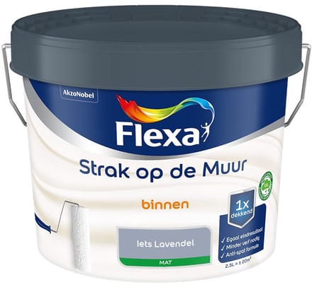 Flexa - Strak Op De Muur Binnen Mat - Iets Lavendel - Mengverf - 2,5 L