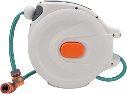 Tuinslanghaspel - Waterslang oproller - Efficiënt Bewateren - Automatische Terugspoeling - 20 meter - Blauw