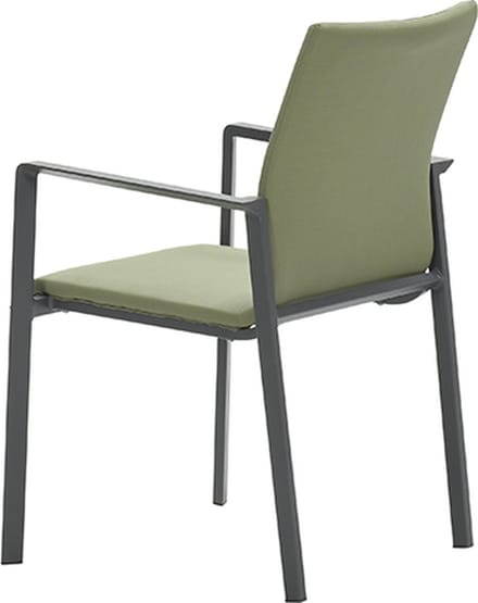 Dallas dining fauteuil stoel carbon black/moss green Garden Impress...