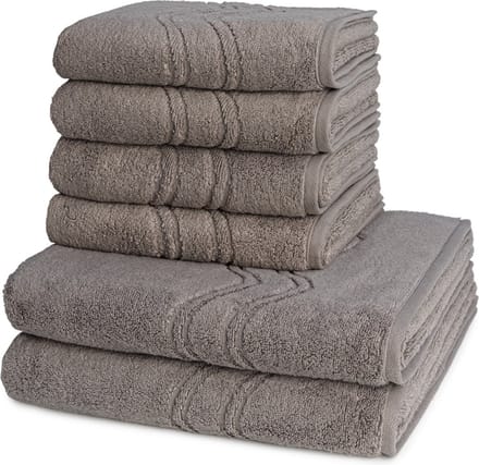 Ross Dames en Heren 4 X handdoek 2 X douchedoek - per set Cashmere feeling
