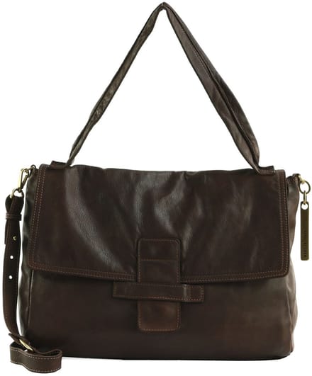 CATERINA LUCCHI Leren schoudertas Maria Shoulder Bag Moro donkerbruin