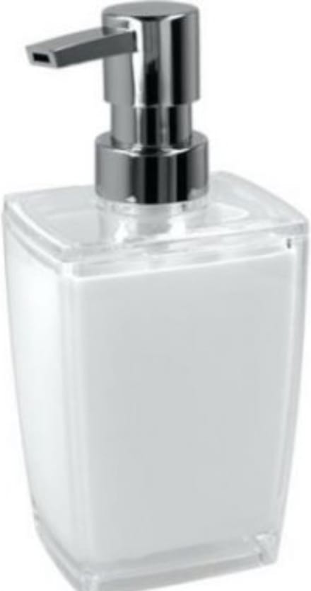 Zeepdispenser acryl - chroom 8x6.5x17cm