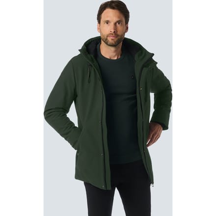No Excess Jacket Medium Long Fit Hooded Softshell Stretch Dark Moss Size: XXL | Light Jackets Outlet | Heren | Groen