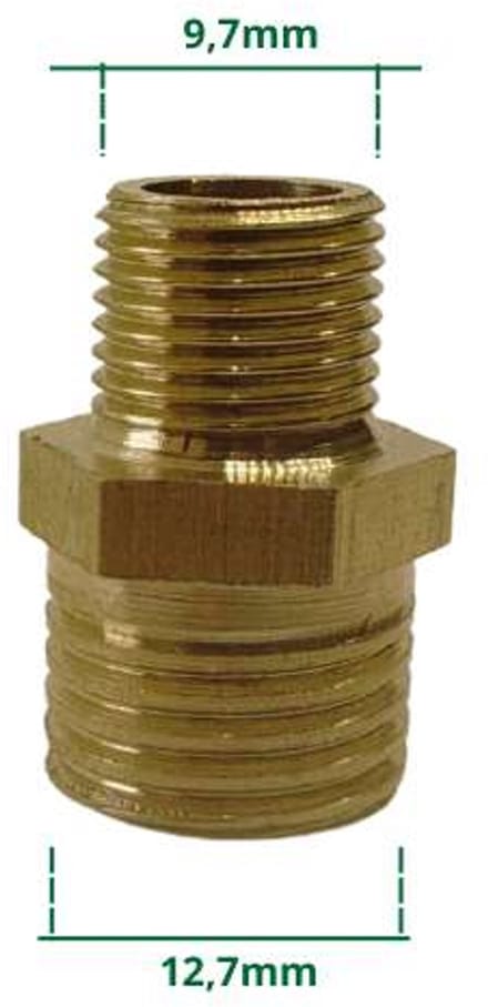 M-ZLAC-0024 - Schroefdop Koppeling - 12,7mm/9,7mm - Universeel - Duurzaam - Hoogwaardig Messing