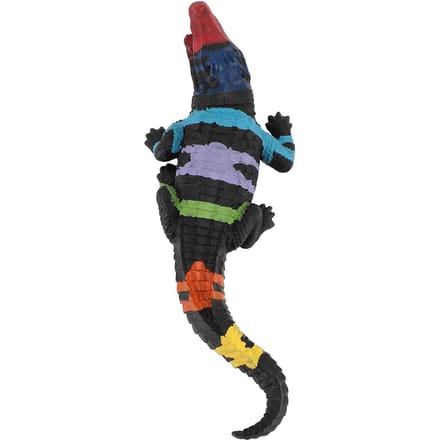 Sculpture Crocodile Statue Mini Résine Intérieur Extérieur Jardin Décor Moderne Figurine Animale Table black