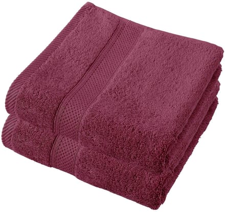 De Witte Lietaer Handdoek Stephanie Beet Red - Set 2 stuks - 50 x 100 cm - Rood - Katoen