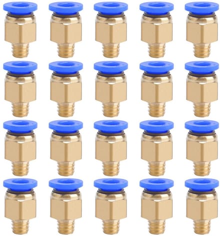 20 Stuks 3D Printer PC4-M6 Pneumatische Connector, PC4-M6 Pneumatische Snel Fitting