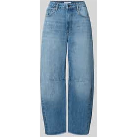 Barrel fit jeans met franjes
