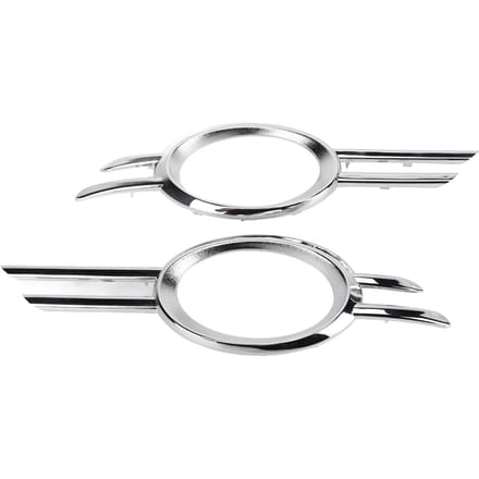 2 STUKS Mistlamp Bumper Grille Cover Glans Chroom 2118851174 Vervanging voor E320 E350 E550 E63 AMG white
