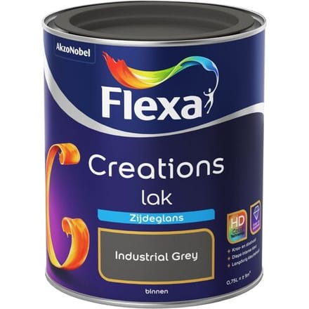 Flexa - Creations Lak Zijdeglans - Industrial Grey - 750 Ml
