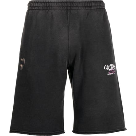 Off-white Wave Off Sweatshorts Zwart