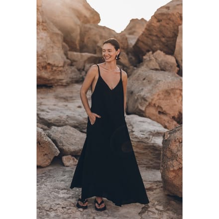 Mikuta The Black Maxi Dress Black Größe: L | Maxikleider Outlet | Damen | Schwarz