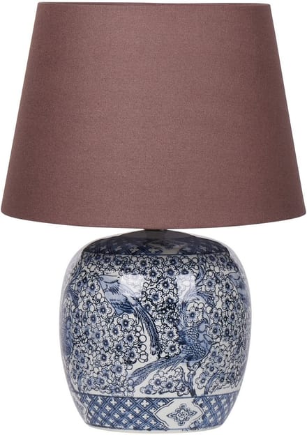 NEIRA - Tafellamp - Wit/Blauw - Porselein