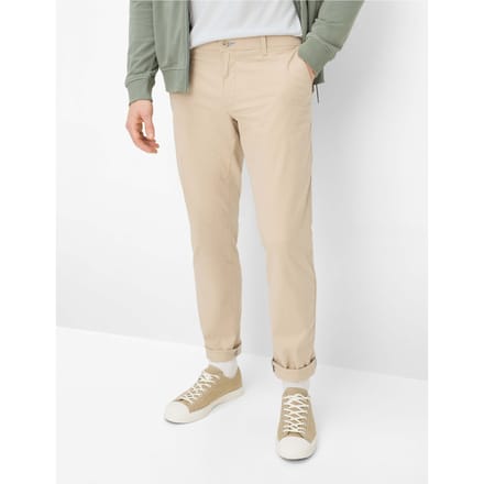 Brax Heren Chino  Style FABIO IN CANVAS, lichtbeige, maat 35/30