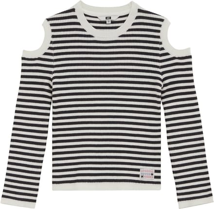 WE Fashion Meisjes gestreepte trui van ribstof