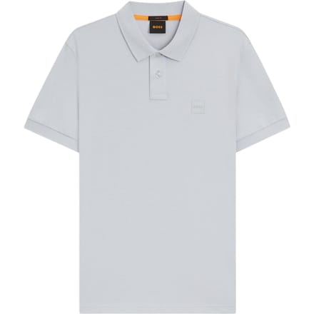 Boss Mannen Passenger Box Logo Polo Shirt (Lichtgrijs)