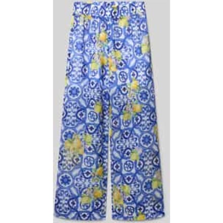 wide fit stoffen broek met elastische band