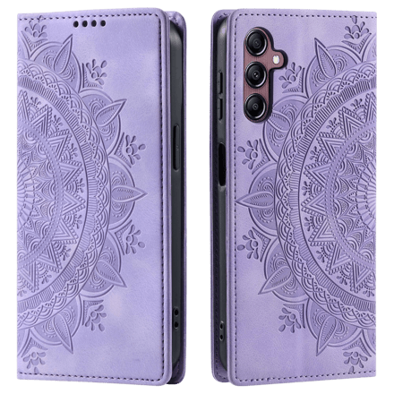 Comfycase Samsung Galaxy S24 FE Zacht Mandala Book Hoesje Paars