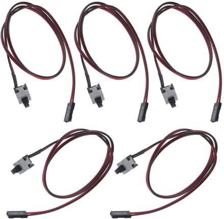 Allecto - 5 stks Pc Voedingskabel - 2 Pin Switch - Eenvoudig te