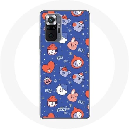 Coque pour Xiaomi Redmi Note 10 Pro BTS Bangtan Sonyeondan BT21 Noël 2023